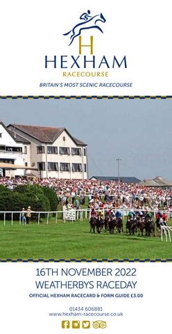 hexham races today|Hexham Racecards & Entries .
